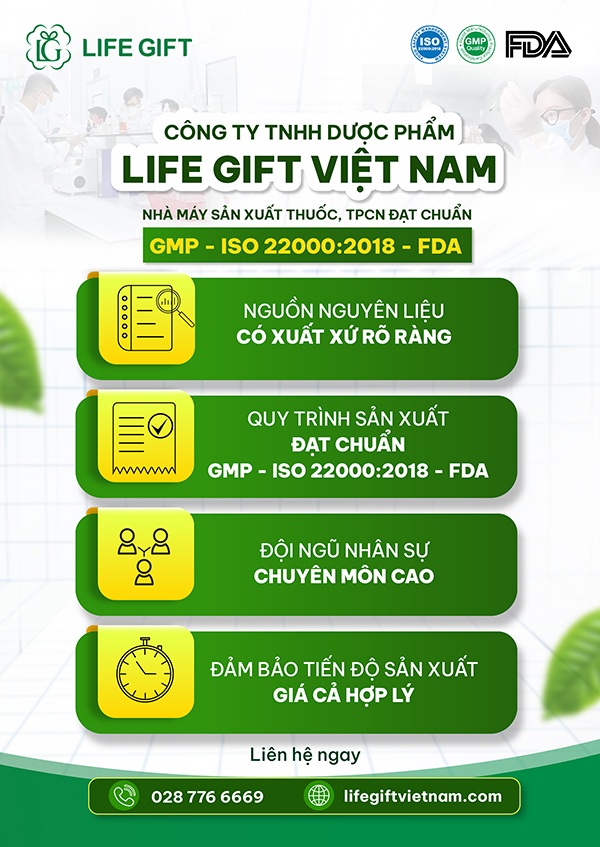 Gia công thực phẩm bảo vệ sức khỏe